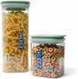 Airtight Food Storage Containers Set (2pcs) – BPA-Free Clear Pantry Jars 1300cc & 500cc for Cereal, Pasta & Coffee