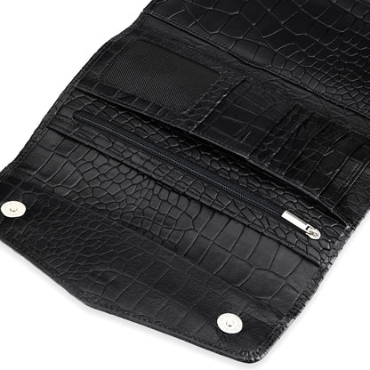 OREZ Premium Leather Long Organizer Wallet – Multi Card Holder with Zip Pocket