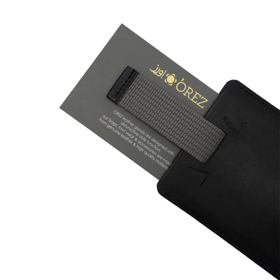 OREZ Slim Leather Phone Sleeve – Minimalist Card Holder with Pull Tab