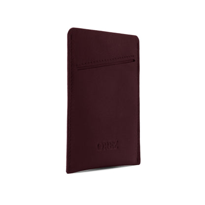 OREZ Slim Leather Phone Sleeve – Minimalist Card Holder with Pull Tab