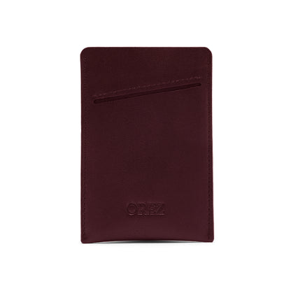 OREZ Slim Leather Phone Sleeve – Minimalist Card Holder with Pull Tab