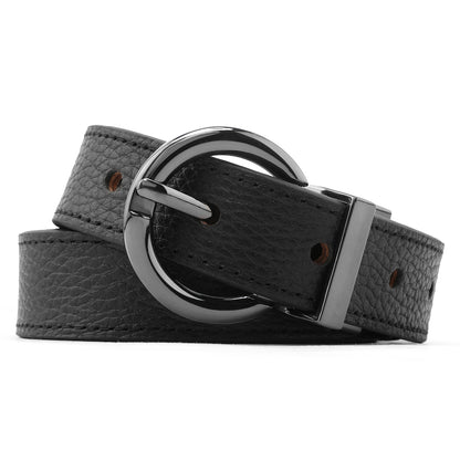 OREZ Vixen Genuine Leather Reversible Belt – Black/Brown Dress Belt