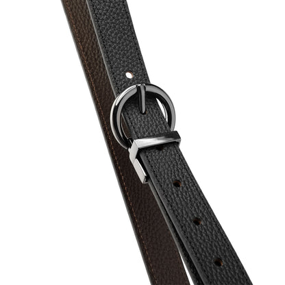 OREZ Vixen Genuine Leather Reversible Belt – Black/Brown Dress Belt